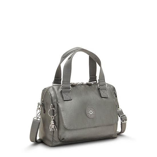 Kipling Zeva Metallic Handbag Handbag Moon Grey Metallic | AU 1290IL